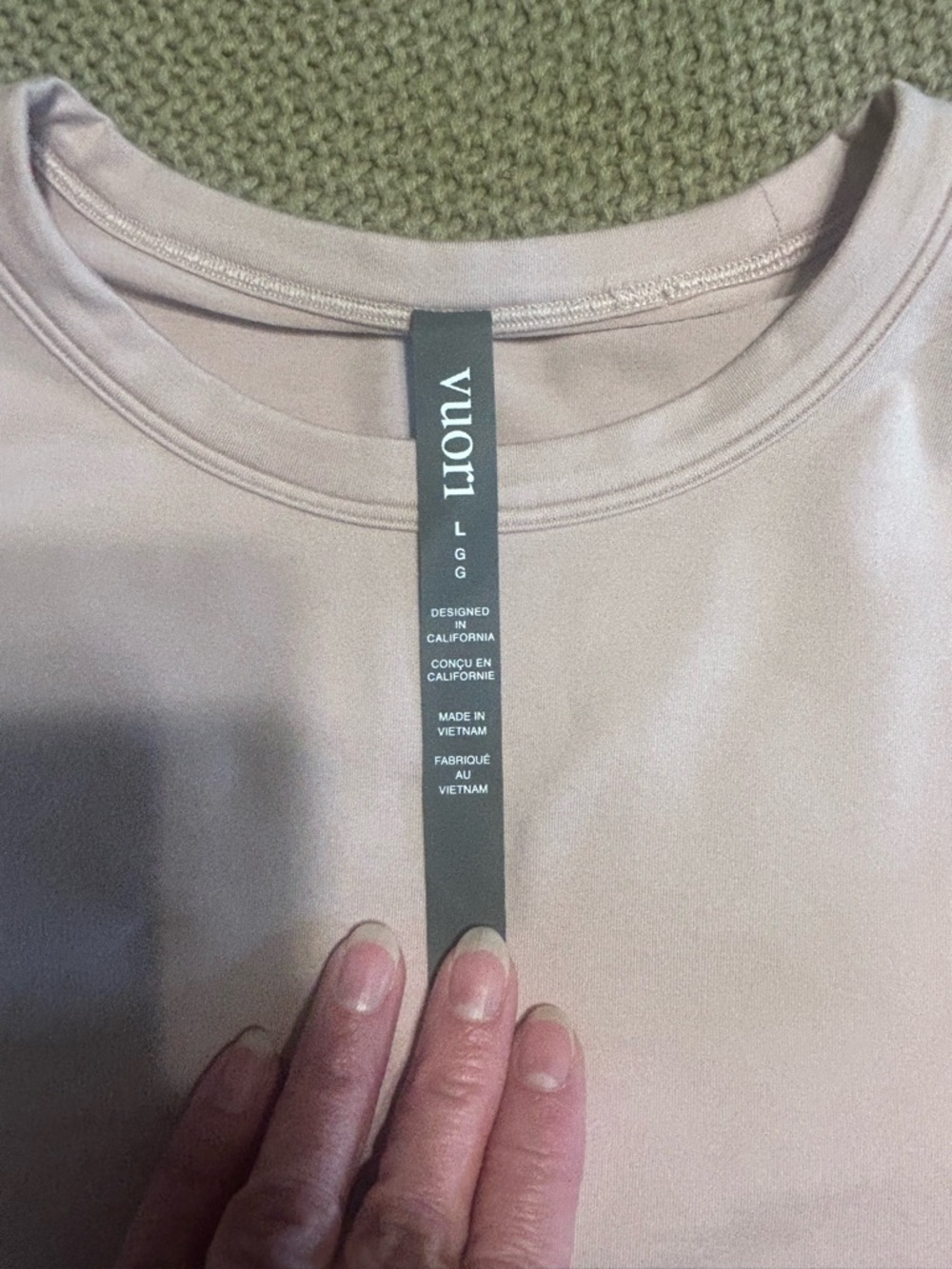 Vuori Soft Crew Tee in Pale Blush